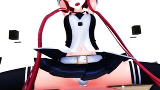 【MMD】Kawakaze - Balance Ball Exercise! Real Side!【R-18】