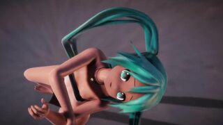 mmd r18 Api Miku crab crotch pinkcat 0815 Tribal costume Topless 3d hentai