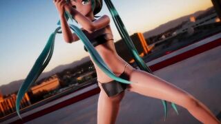 mmd r18 Api Miku crab crotch pinkcat 0815 Tribal costume Topless 3d hentai