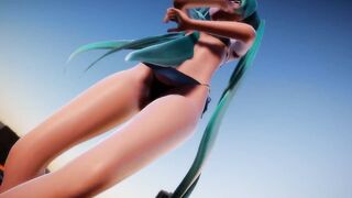 mmd r18 Api Miku crab crotch pinkcat 0815 Tribal costume Topless 3d hentai