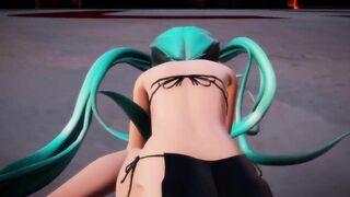 mmd r18 Api Miku crab crotch pinkcat 0815 Tribal costume Topless 3d hentai