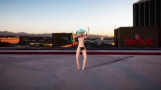 mmd r18 Api Miku crab crotch pinkcat 0815 Tribal costume Topless 3d hentai