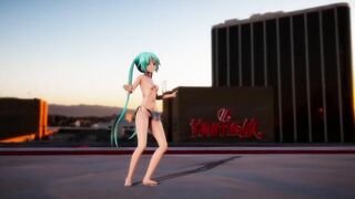 mmd r18 Api Miku crab crotch pinkcat 0815 Tribal costume Topless 3d hentai