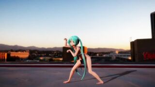 mmd r18 Api Miku crab crotch pinkcat 0815 Tribal costume Topless 3d hentai