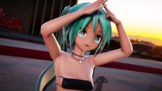 mmd r18 Api Miku crab crotch pinkcat 0815 Tribal costume Topless 3d hentai