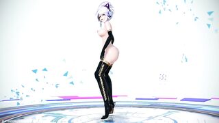 【MMD R-18 SEX DANCE】HAKU HOT BLACK SUIT PERFECT DELICIOUS BUTTOCKS PARADINHA [BY] Orion DobleDosis