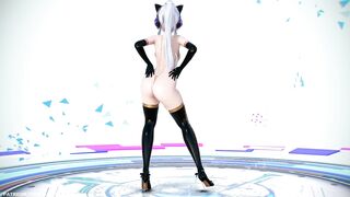 【MMD R-18 SEX DANCE】HAKU HOT BLACK SUIT PERFECT DELICIOUS BUTTOCKS PARADINHA [BY] Orion DobleDosis