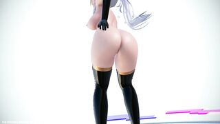 【MMD R-18 SEX DANCE】HAKU HOT BLACK SUIT SWEET ASS TASTY HOT ASS PARADINHA [BY] Orion DobleDosis
