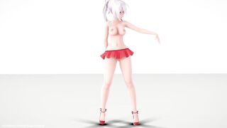 【MMD R-18 SEX DANCE】HAKU HOT HEART LINGERINE PERFECT TASTY ASS SWEET GIRLS [BY] Orion DobleDosis