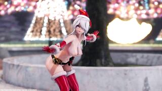 【MMD R-18 SEX DANCE】HAKU CHRISTMAS HOT BIG TASTY ASS DANCING MARINE DREAM [BY] Orion DobleDosis