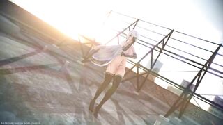 【MMD R-18 SEX DANCE】HAKU HOT BLACK SUIT PERFECT HOT ASS SWEET PLEASURE PINK CAT[BY] Orion DobleDosis
