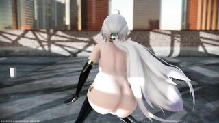 【MMD R-18 SEX DANCE】HAKU HOT BLACK SUIT PERFECT HOT ASS SWEET PLEASURE PINK CAT[BY] Orion DobleDosis
