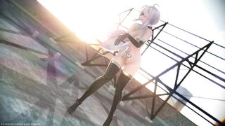 【MMD R-18 SEX DANCE】HAKU HOT BLACK SUIT PERFECT HOT ASS SWEET PLEASURE PINK CAT[BY] Orion DobleDosis