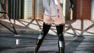【MMD R-18 SEX DANCE】HAKU HOT BLACK SUIT PERFECT HOT ASS SWEET PLEASURE PINK CAT[BY] Orion DobleDosis