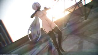 【MMD R-18 SEX DANCE】HAKU HOT BLACK SUIT PERFECT HOT ASS SWEET PLEASURE PINK CAT[BY] Orion DobleDosis