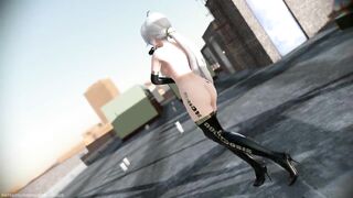 【MMD R-18 SEX DANCE】HAKU HOT BLACK SUIT PERFECT HOT ASS SWEET PLEASURE PINK CAT[BY] Orion DobleDosis