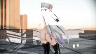 【MMD R-18 SEX DANCE】HAKU HOT BLACK SUIT PERFECT HOT ASS SWEET PLEASURE PINK CAT[BY] Orion DobleDosis