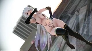 【MMD R-18 SEX DANCE】HAKU HOT BLACK SUIT PERFECT HOT ASS SWEET PLEASURE PINK CAT[BY] Orion DobleDosis
