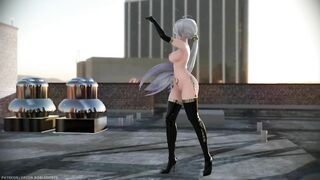 【MMD R-18 SEX DANCE】HAKU HOT BLACK SUIT PERFECT HOT ASS SWEET PLEASURE PINK CAT[BY] Orion DobleDosis