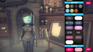 Poke Abby GamePlay choice of clothes and hairstyles for Abby
