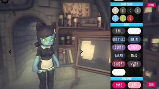 Poke Abby GamePlay choice of clothes and hairstyles for Abby