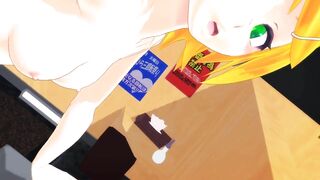 【SEX-MMD】(Yuri) Luka Fucks Rin (Futa big cock)【R-18】