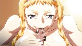 Blonde anime cutie having a quick sex [Convention!] / Hentai game