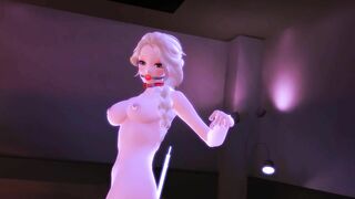 【MMD】(Gag in mouth) Body to Body - Elsa【R-18】