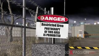 Rough sex in prison. A horny busty hottie gets fucked hard