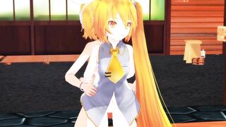 【SEX-MMD】(Yuri) Rin Fucks Neru in Hot Spring (Futanari)【R-18】