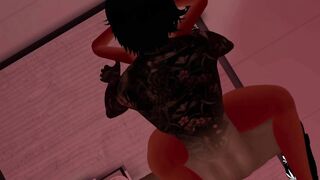 FEMBOY getting clean with EBOY leads to FUCKING on the floor.