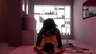 FEMBOY getting clean with EBOY leads to FUCKING on the floor.