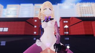 0460 -【R18-MMD】Genshin Impact 原神 Fischl 菲谢尔 segs while dance