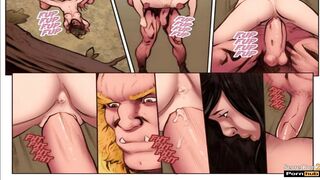 X-Men - Sabretooth breeds Wolverine's Step Daughter - Rough Creampie Fuck