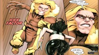 X-Men - Sabretooth breeds Wolverine's Step Daughter - Rough Creampie Fuck