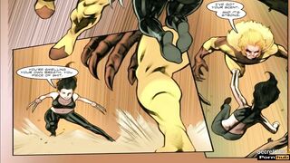 X-Men - Sabretooth breeds Wolverine's Step Daughter - Rough Creampie Fuck