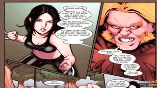 X-Men - Sabretooth breeds Wolverine's Step Daughter - Rough Creampie Fuck