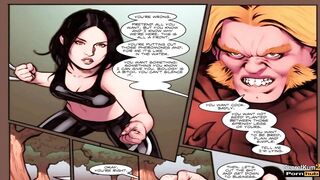 X-Men - Sabretooth breeds Wolverine's Step Daughter - Rough Creampie Fuck