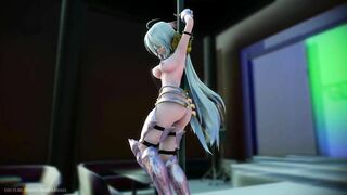 【MMD R-18 SEX DANCE】HAKU PINK KNIGHT HOT POLE DANCE SEXY PERFECT HOT ASS [BY] Orion DobleDosis