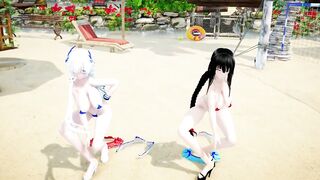【MMD R-18 SEX DANCE】IIIUSTRIOUS, KANGXI Kiss me Tasty intense fuck on the beach [CREDIT BY] Shark100