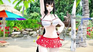 【MMD R-18 SEX DANCE】IIIUSTRIOUS, KANGXI Kiss me Tasty intense fuck on the beach [CREDIT BY] Shark100
