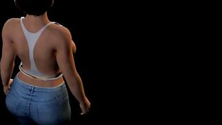 Tight Jeans Short Hair Breast Expansion