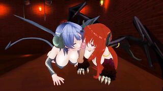3D HENTAI POV Two succubus suck your cock until creampie