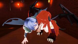 3D HENTAI POV Two succubus suck your cock until creampie