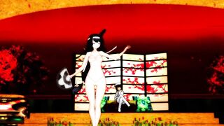 【MMD】Fuso-sister seems to dance paradise Jodo in front of the Admiral【R-18】