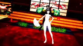 【MMD】Fuso-sister seems to dance paradise Jodo in front of the Admiral【R-18】