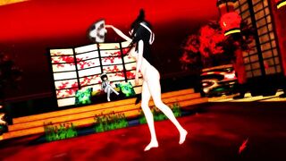 【MMD】Fuso-sister seems to dance paradise Jodo in front of the Admiral【R-18】
