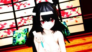【MMD】Fuso-sister seems to dance paradise Jodo in front of the Admiral【R-18】