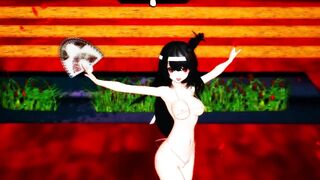 【MMD】Fuso-sister seems to dance paradise Jodo in front of the Admiral【R-18】