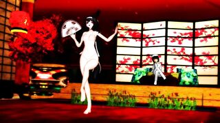 【MMD】Fuso-sister seems to dance paradise Jodo in front of the Admiral【R-18】